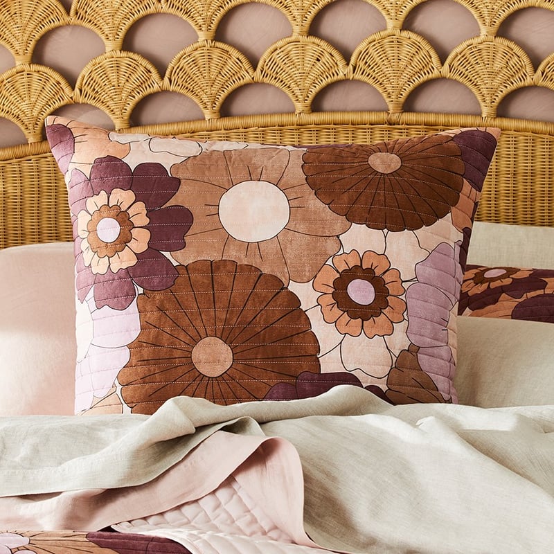 Kiera Mauve Spice Quilted Pillowcase