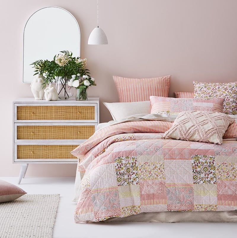 Polly Quilted Pink Pillowcase