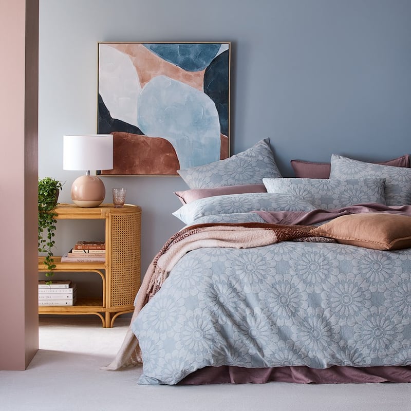 Lottie Blue Mist Matelasse Pillowcase