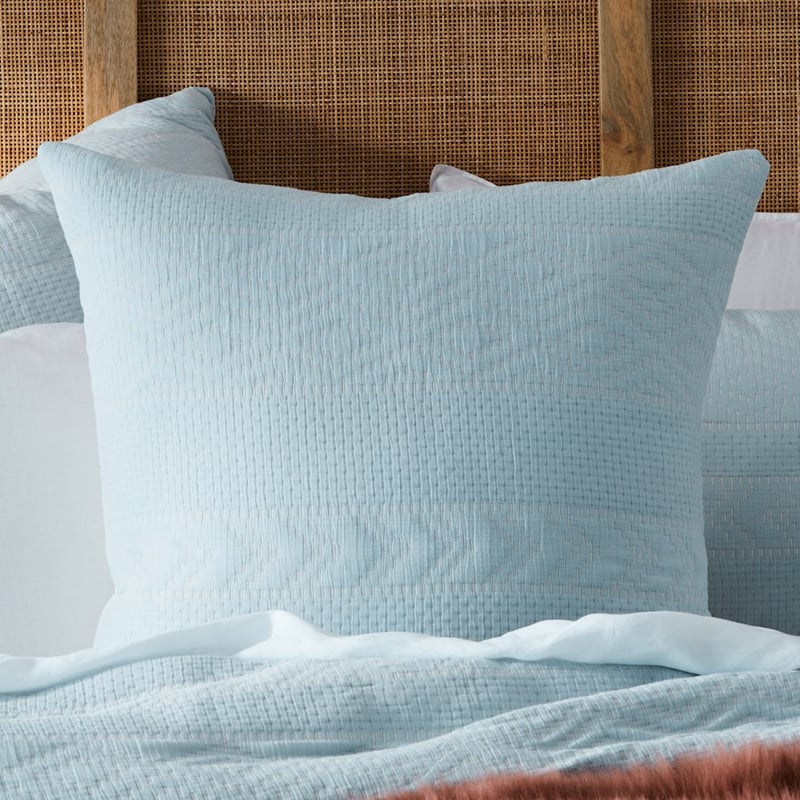 Amelia Matelasse Sky Blue Pillowcase