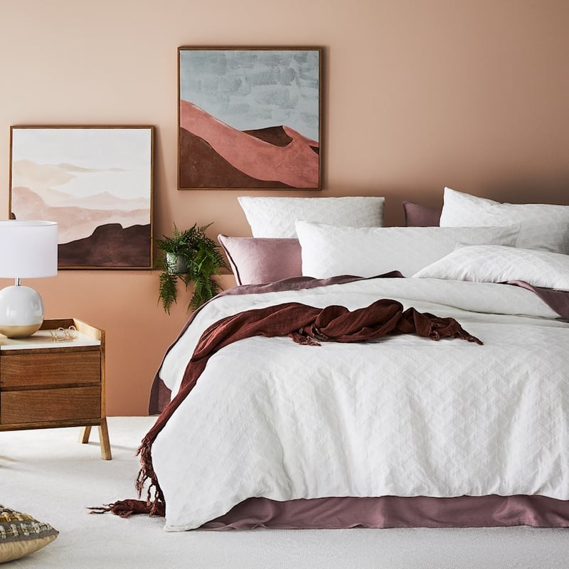 Lattice Matelasse White Pillowcase