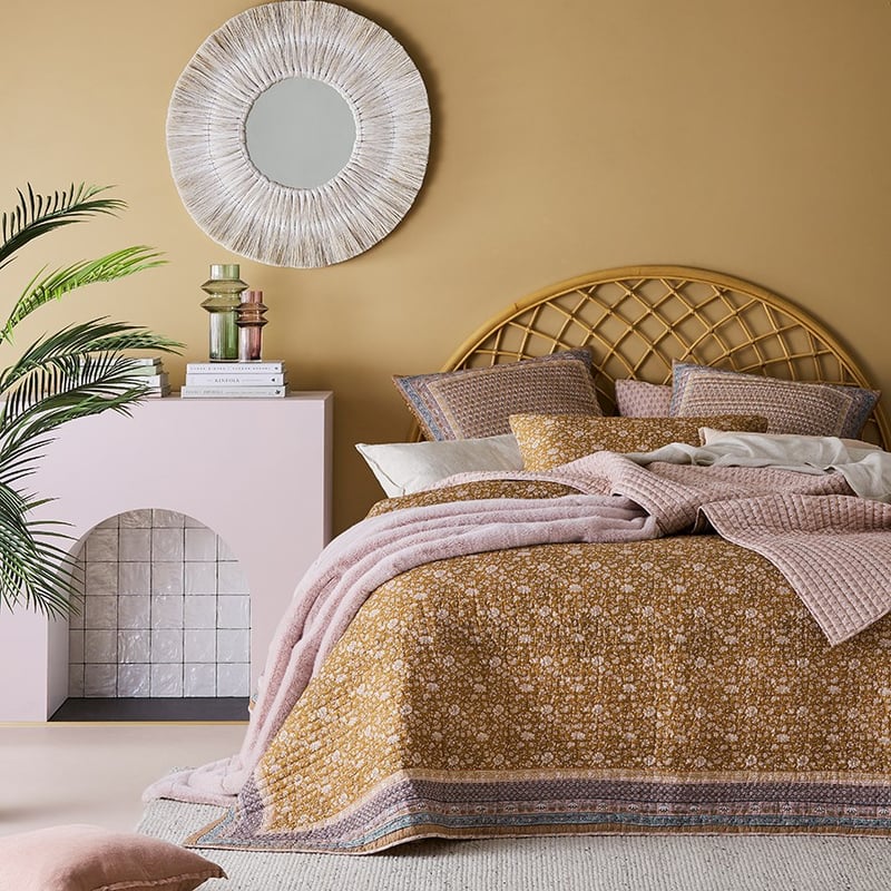 Sirocco Quilted Mustard Pillowcase