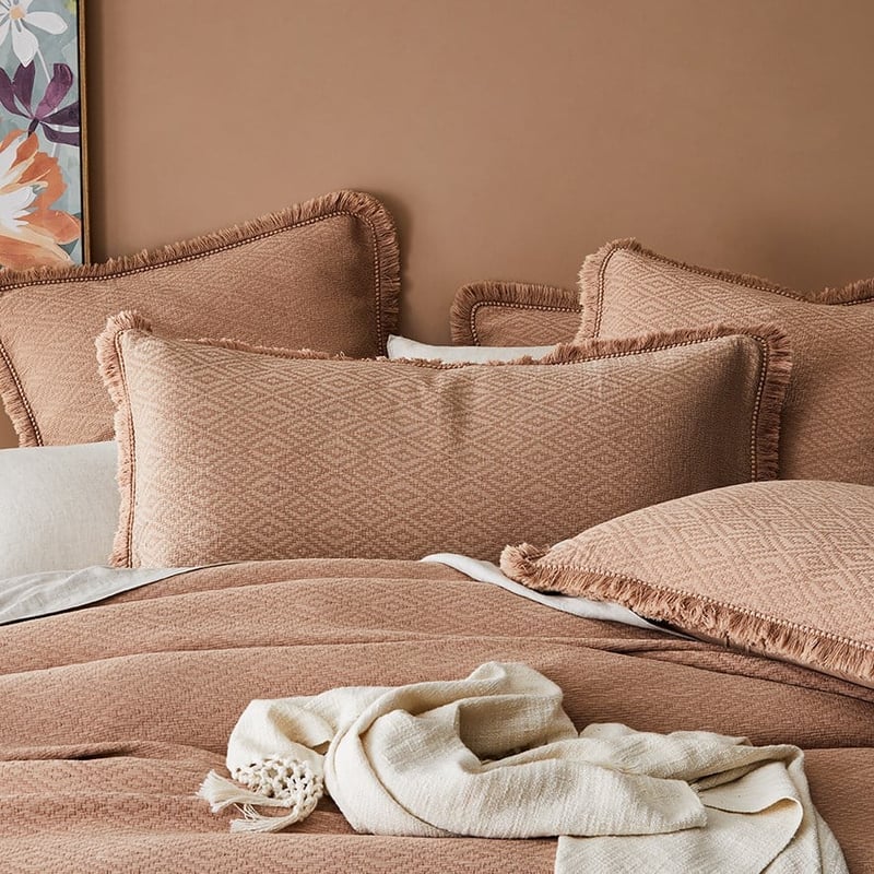 Mara Jacquard Bedlinen Single Clay QC