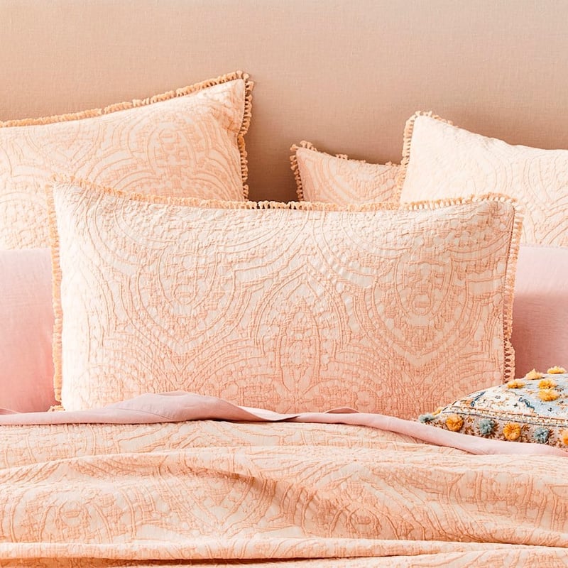 Esha Matelasse Pink Sand Pillowcase