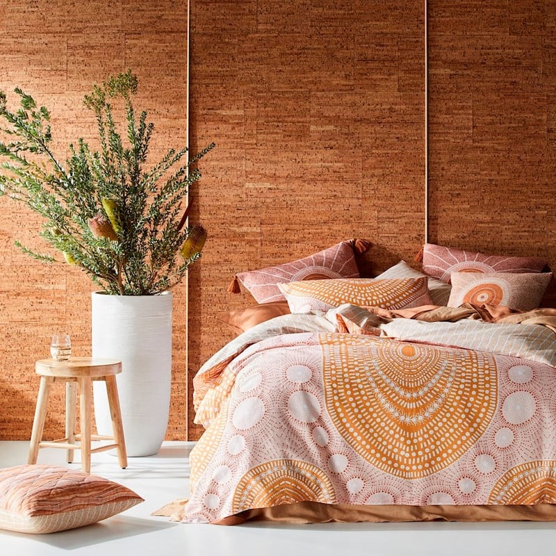 Brad Turner Jalngay Ngahriyan Bedlinen Euro Each Pink Earth P/Case