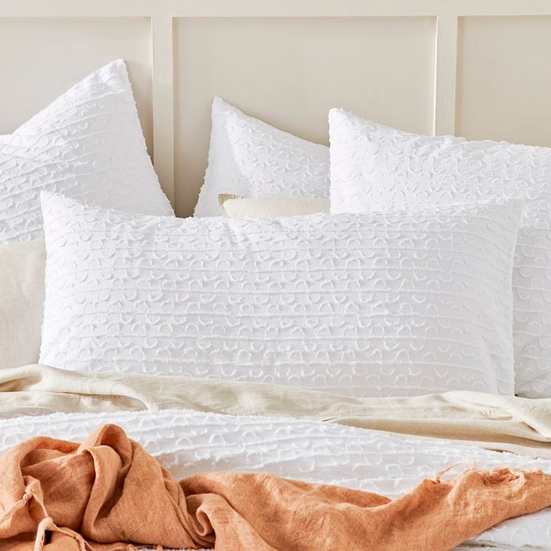 Miley Jacquard White Pillowcase