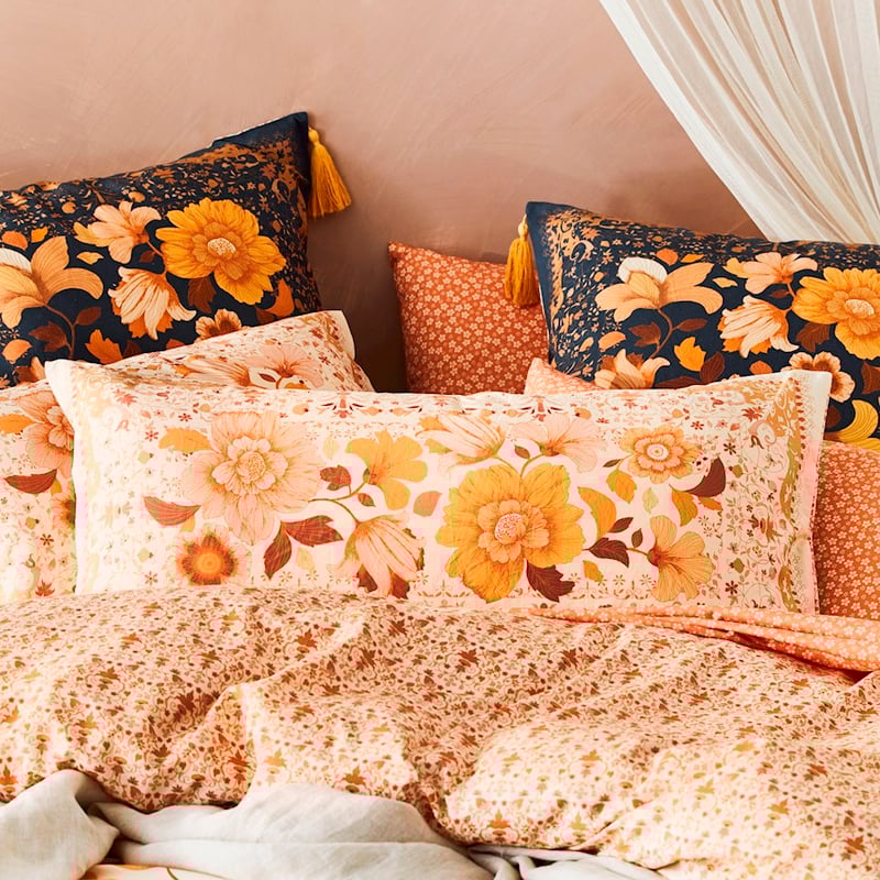 Wandering Folk Dawn Floral Sunset Pillowcase