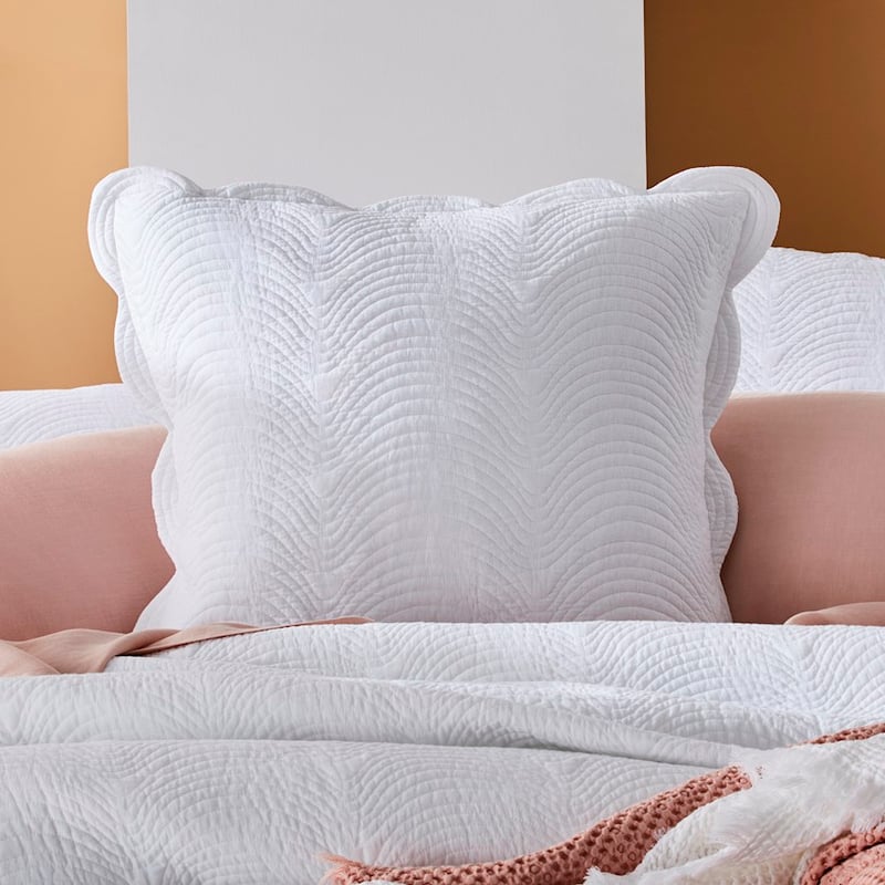 Celeste Quilted White Pillowcase