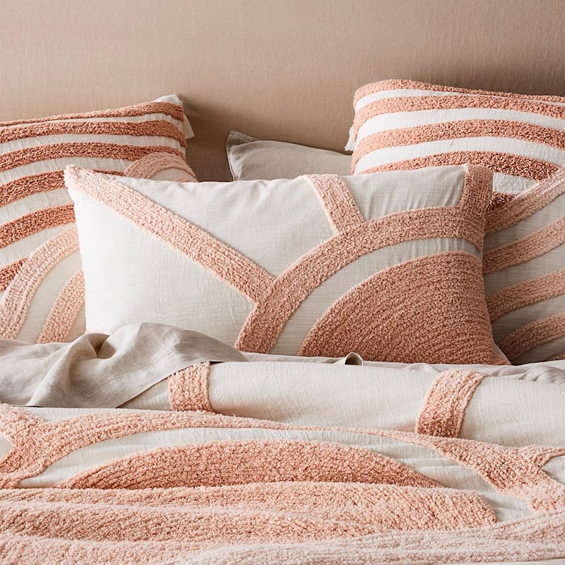 Sunburst Chenille Dusty Peach Pillowcase