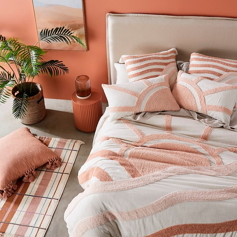 Sunburst Chenille Dusty Peach Pillowcase