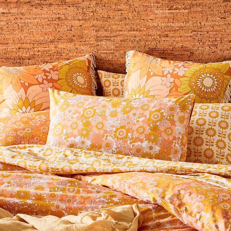 Cynthia Floral Golden Pillowcase
