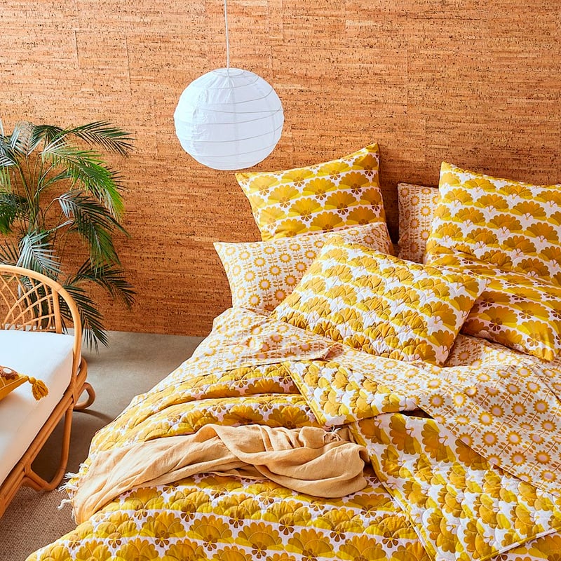 Martha Quilted Golden Pillowcase