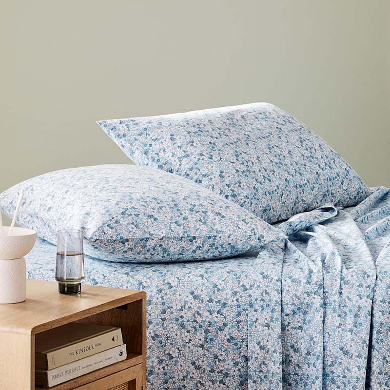 Printed Bluebell Standard Pillowcase Pair