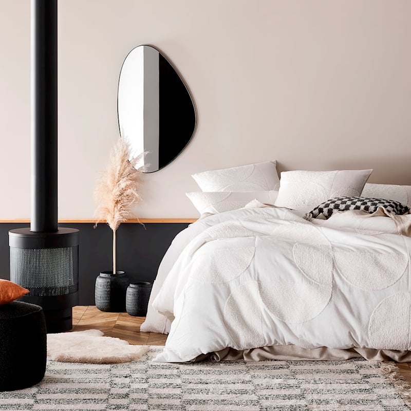 Luna Chenille Off White Quilted Pillowcase