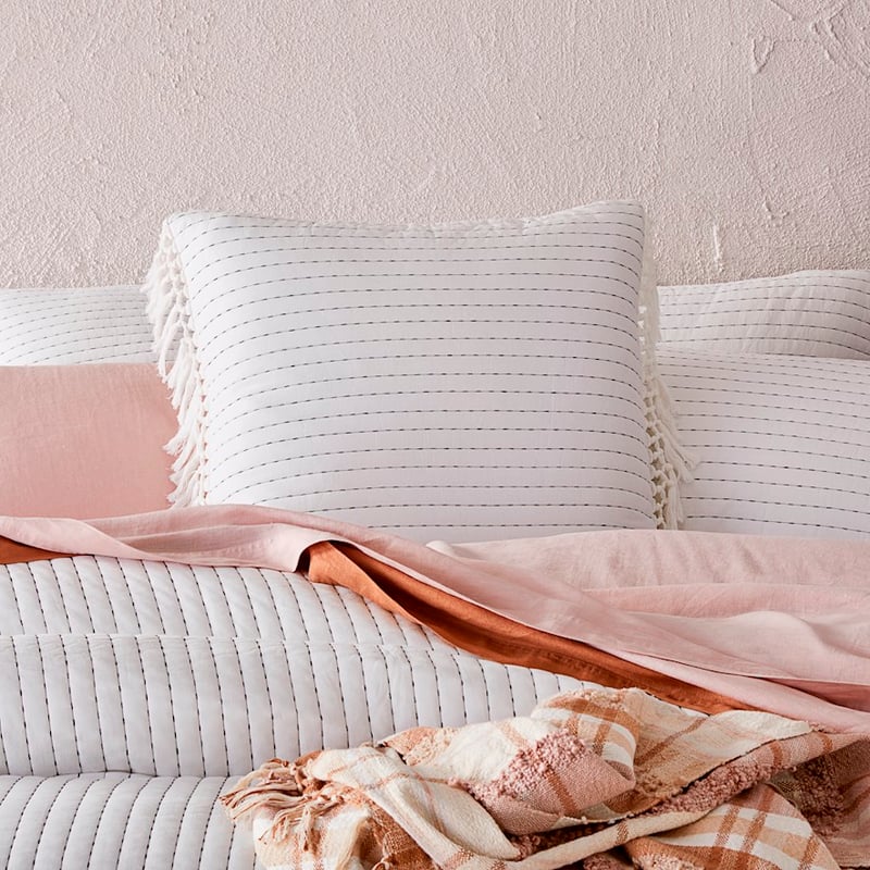 Victoria Off White Quilted Pillowcase