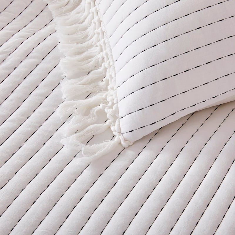 Victoria Off White Quilted Pillowcase
