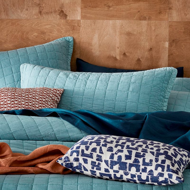 Mosman Seafoam Quilted Pillowcase