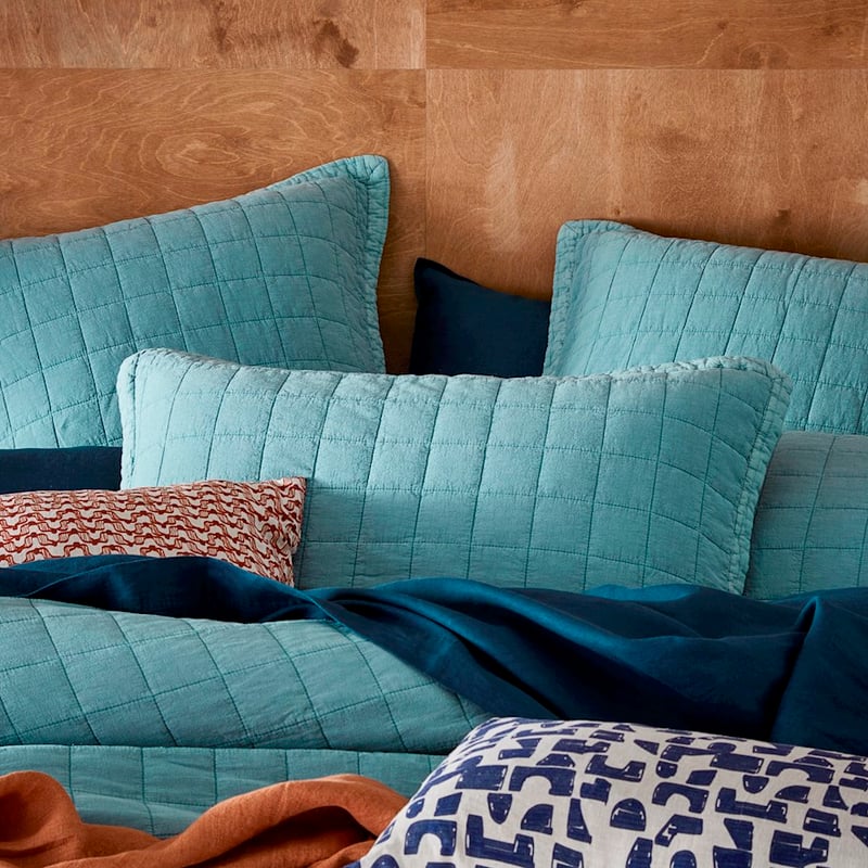 Mosman Seafoam Quilted Pillowcase
