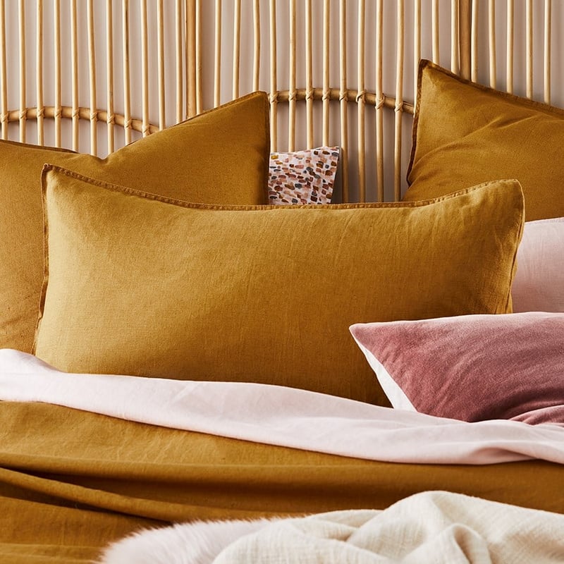 Vintage Washed Linen Dijon Pillowcase