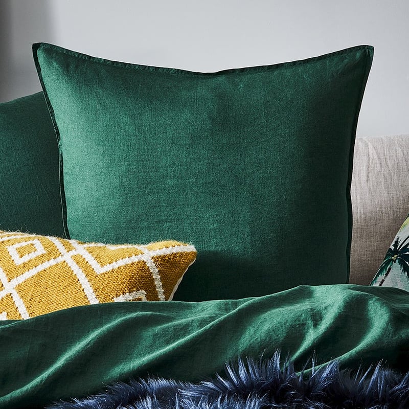 Vintage Washed Linen Ivy Pillowcase