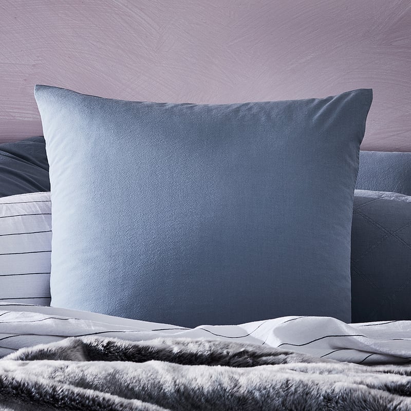 Stonewashed Cotton Dusty Blue Pillowcases