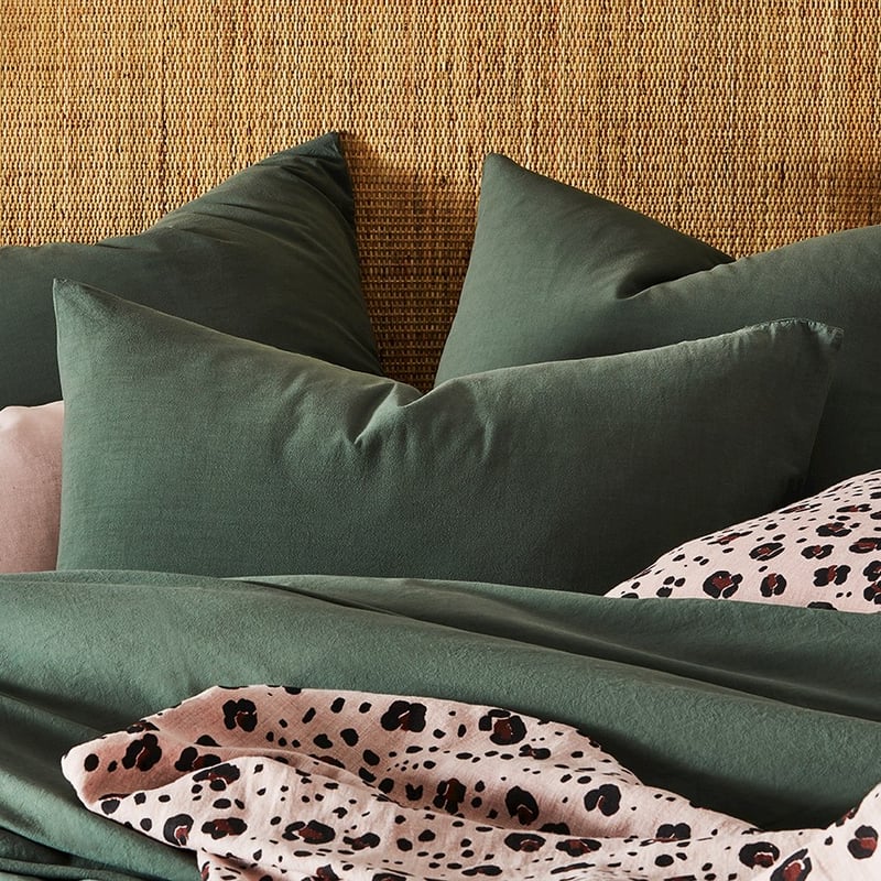 Stonewashed Cotton Forest Pillowcase