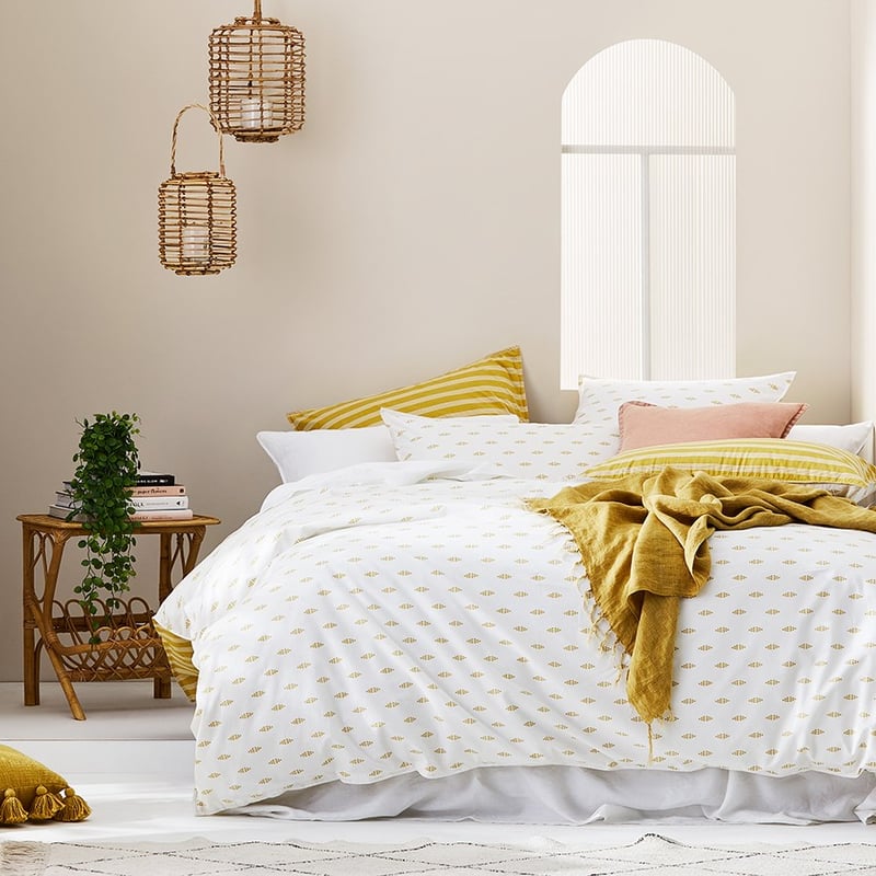 Stonewashed Printed Cotton Flax Triangle Pillowcase