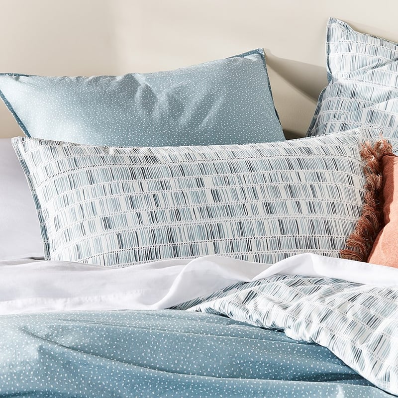 Stonewashed Printed Cotton Sage Fleck Pillowcase