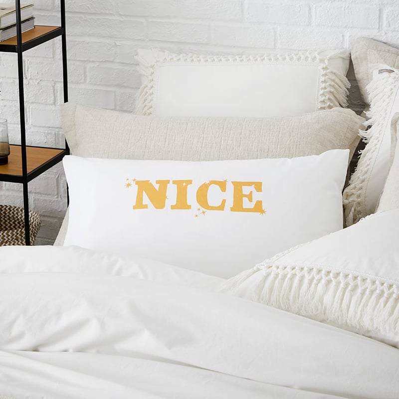 Christmas Text Pillowcase Naughty or Nice