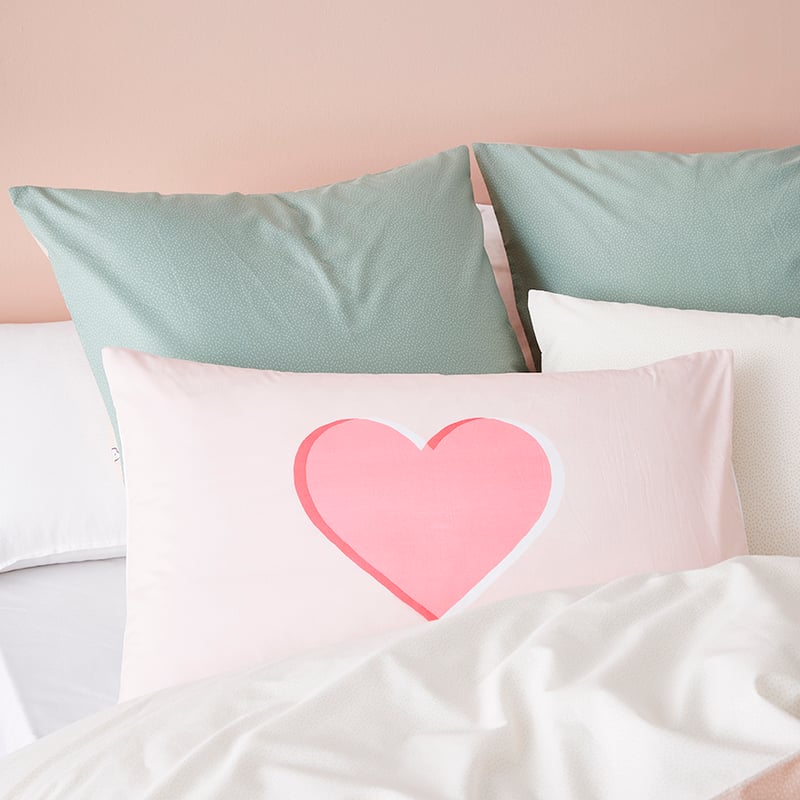 Valentine's Day Text Pillowcase Heart