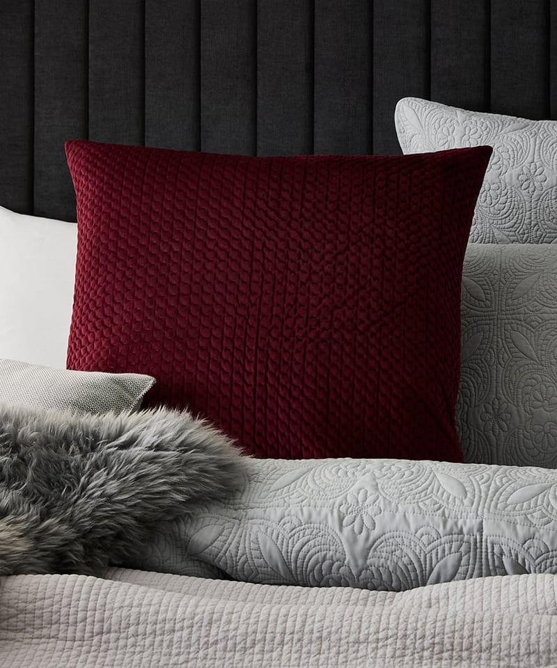 Velvet European Pillowcase Ruby