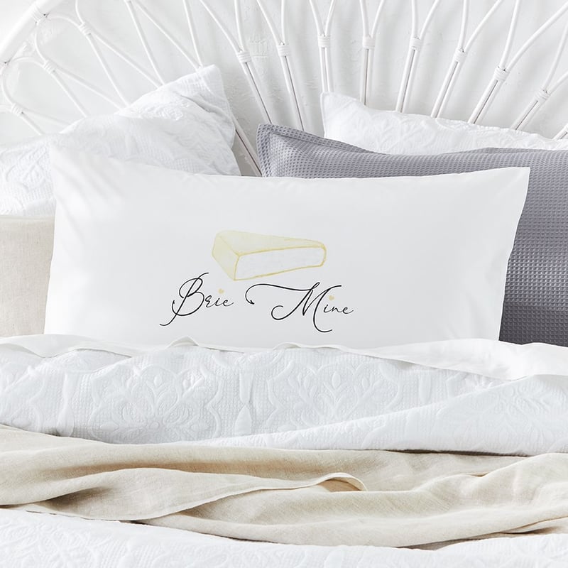 Brie Mine Text Pillowcase 