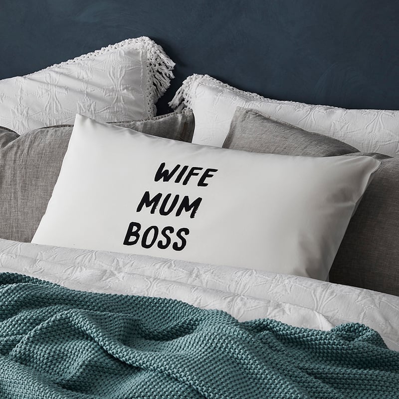 Text Pillowcase Std P/Case White Mumma Needs A Nap Ea.