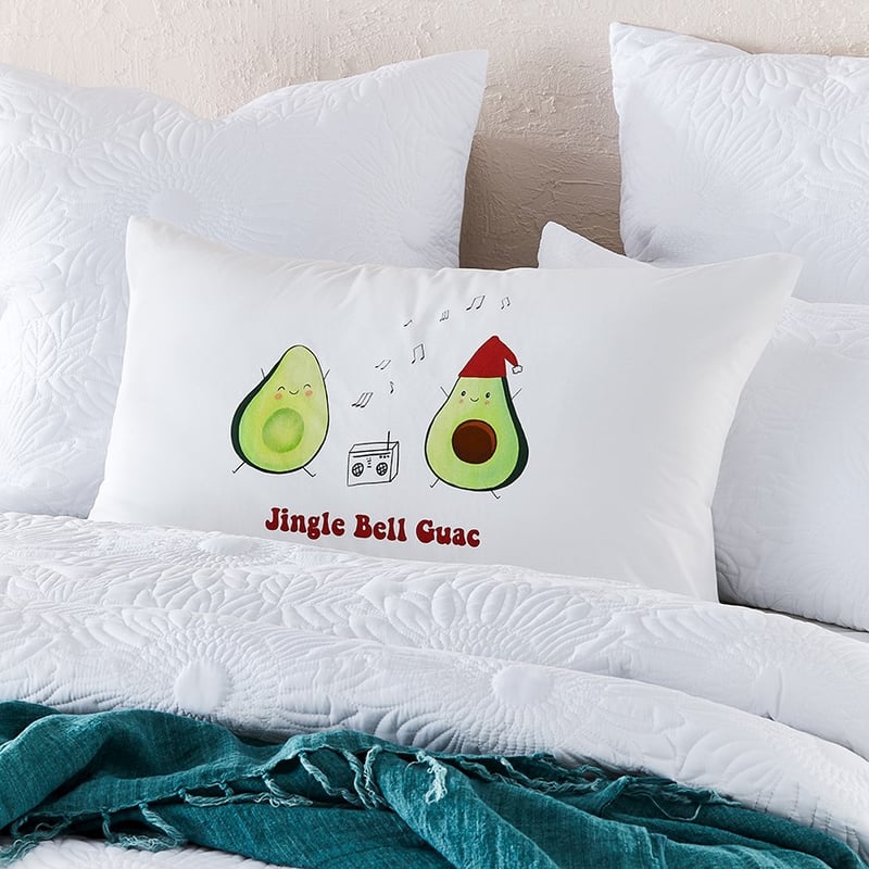 Jingle Bell Guac Text Pillowcases