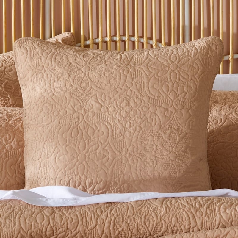 Chloe Quilted Soft Clay Pillowcase