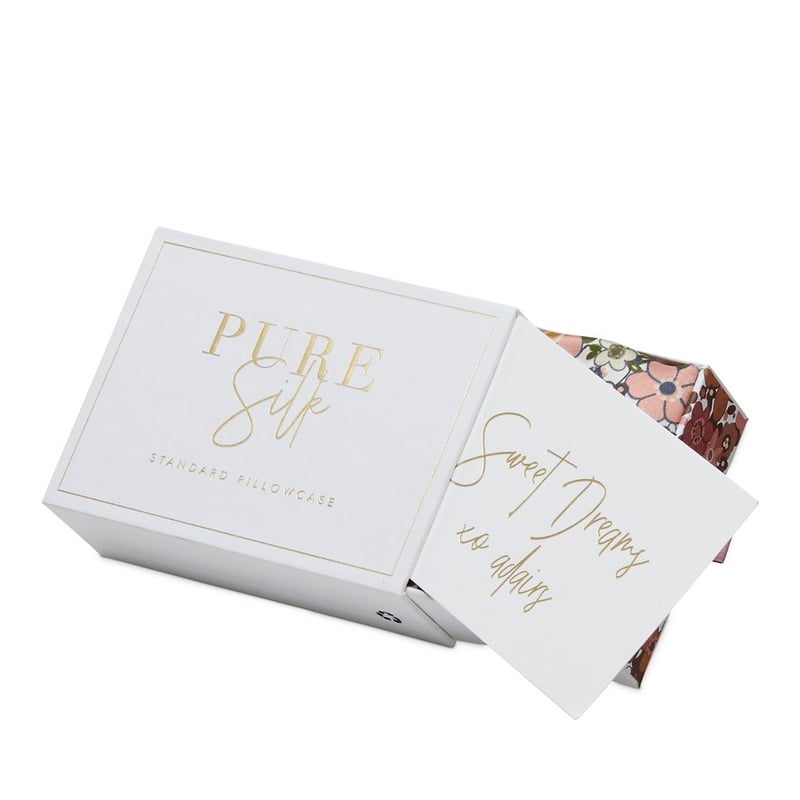 Pure Silk Retro Floral Pillowcase 