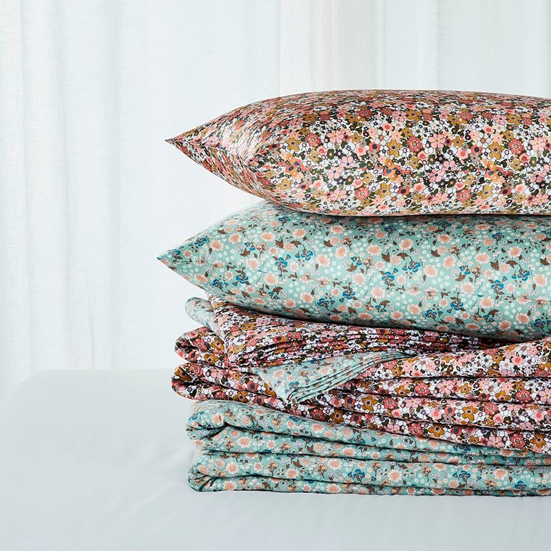 Pure Silk Retro Floral Pillowcase 