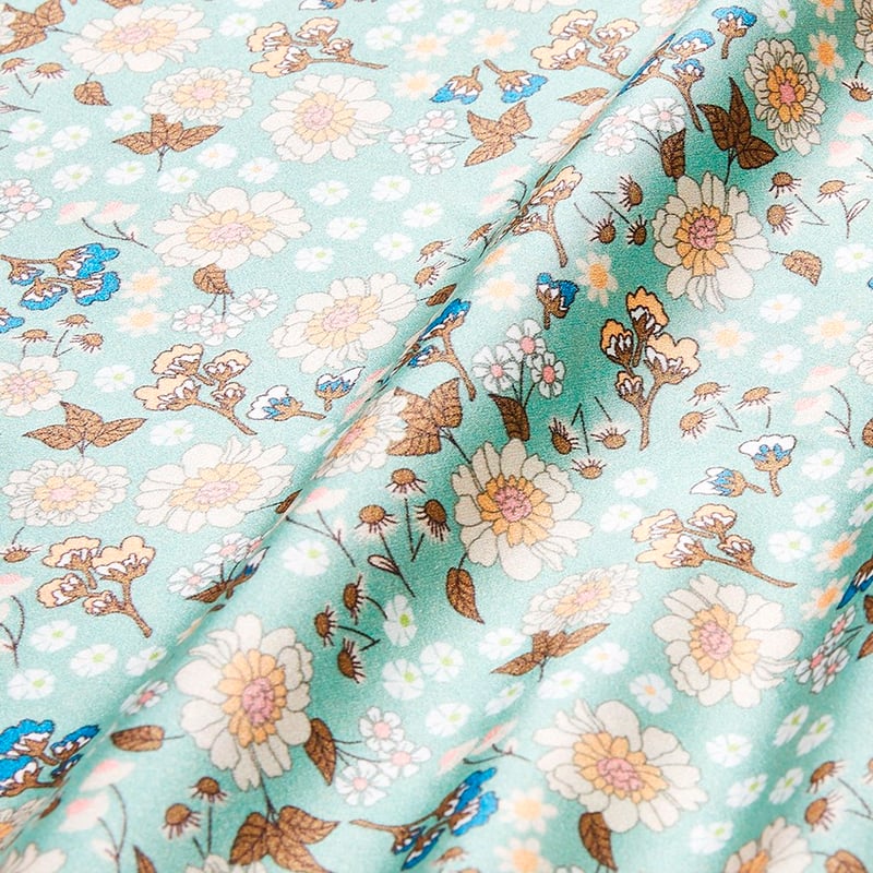 Pure Silk Sage Floral Standard Pillowcase