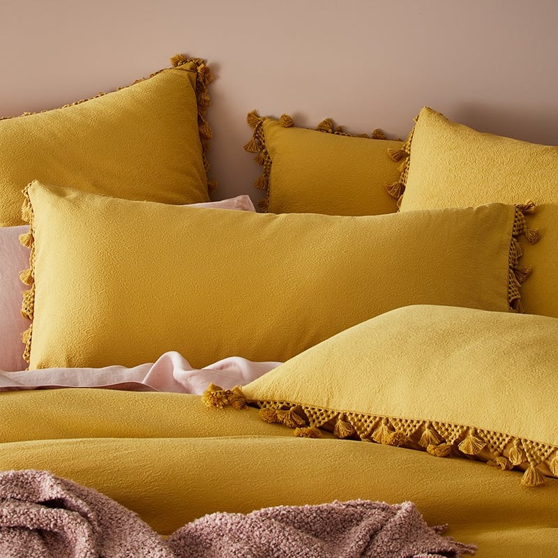 Farrow Tassel Mustard Pillowcase