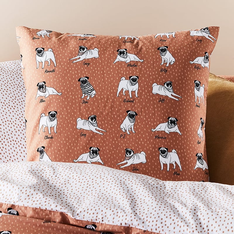 PJ Pug Clay Pillowcase