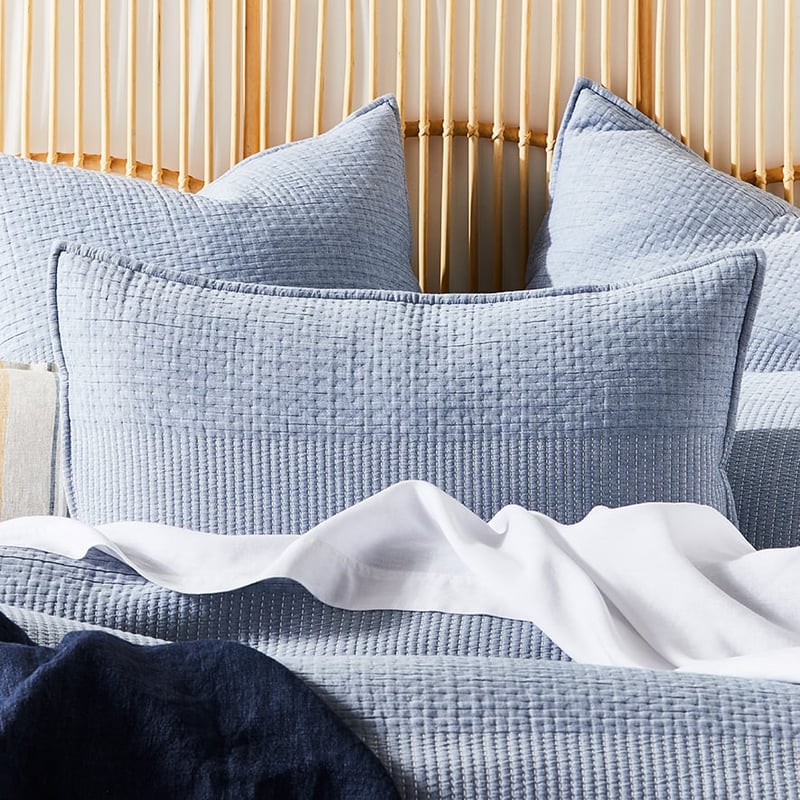 Cameo Blue Mist Quilted Pillowcase