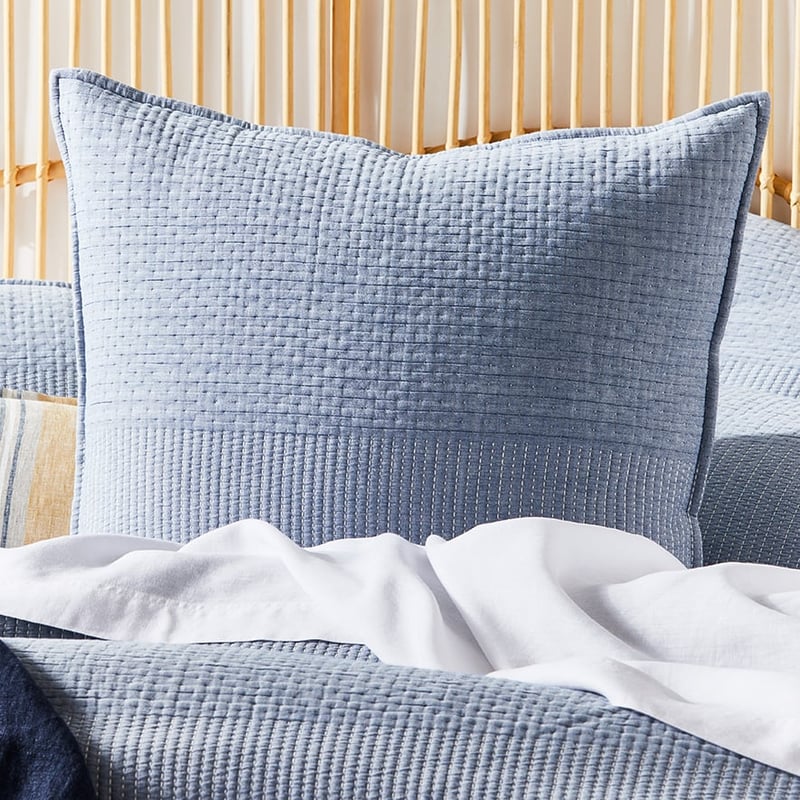 Cameo Blue Mist Quilted Pillowcase
