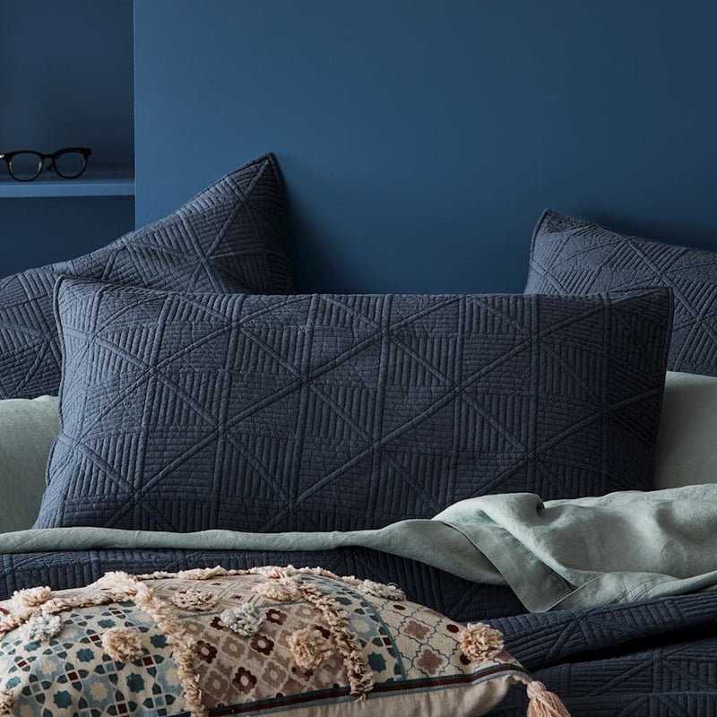Prism Quilted Dark Slate Pillowcase