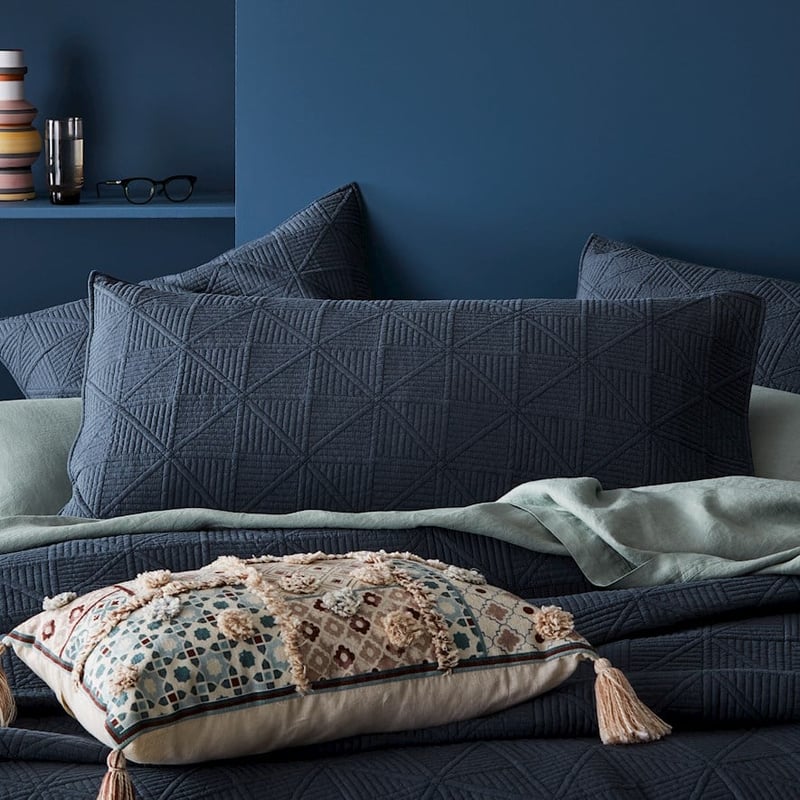 Prism Quilted Dark Slate Pillowcase