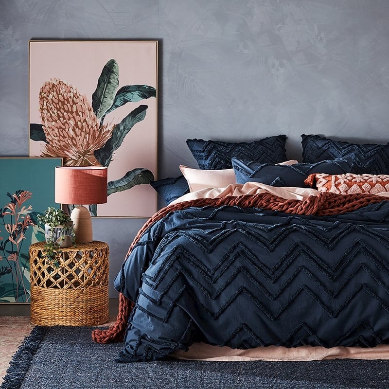Orlando Chenille Navy Pillowcase