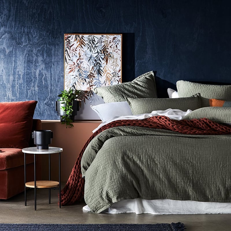 Mila Matelasse Soft Khaki Pillowcase