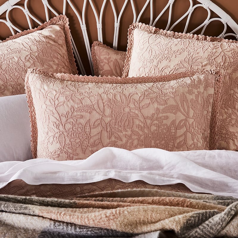 Giselle Matelasse Blush Pillowcase
