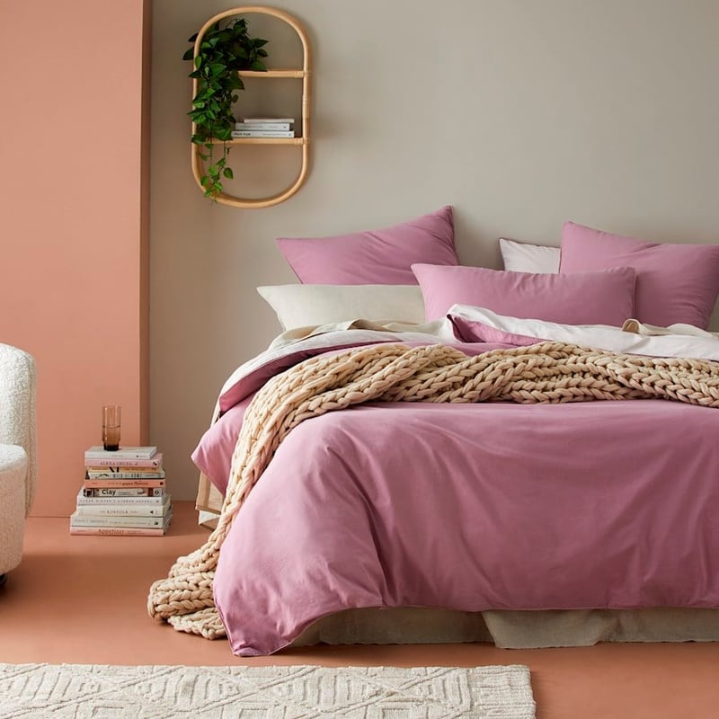 Two Toned Amethyst Stonewashed Pillowcase