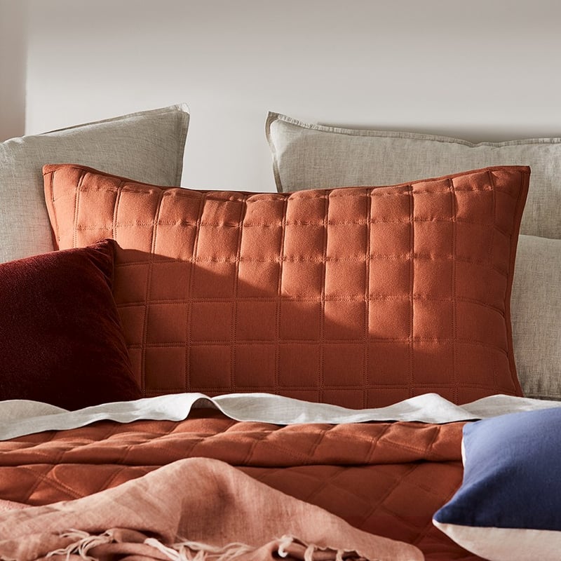 Murphy Quilted Jersey Clay Pillowcase