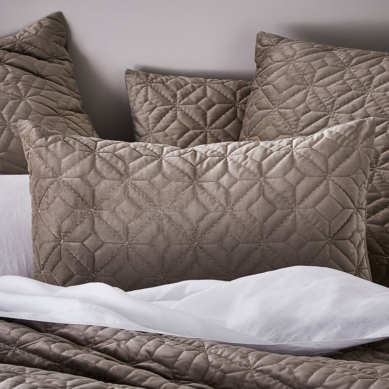 Denver Quilted Velvet Mist Pillowcase